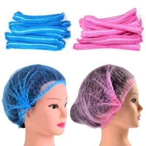Food Processing Disposable Bouffant Hair Net Caps Non Woven Head Cap for Bakery Restaurant