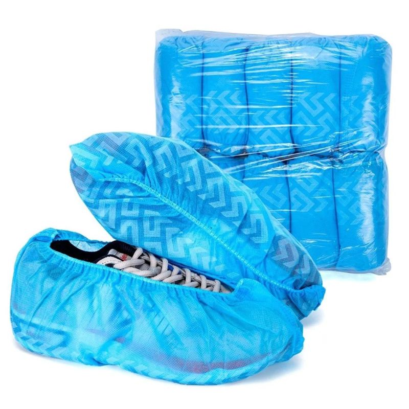 Shoe Cover Non Covers Medical Woven PP Shoe Cover Non Slip Shoe Covers Medical Blue Wholesale Disposable Non Woven Safety Shoe Cover