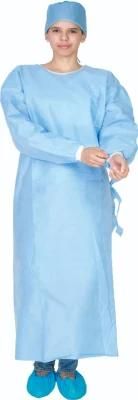 PP/PP+PE/SMS Disposable Surgical Gowns/Doctor Clothes with Knitted Cuff