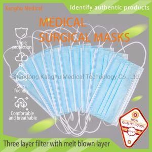 Medical Surgical Masks Non-Woven Face Mask, 3-Ply Face Mask with Earloop, Type Iir