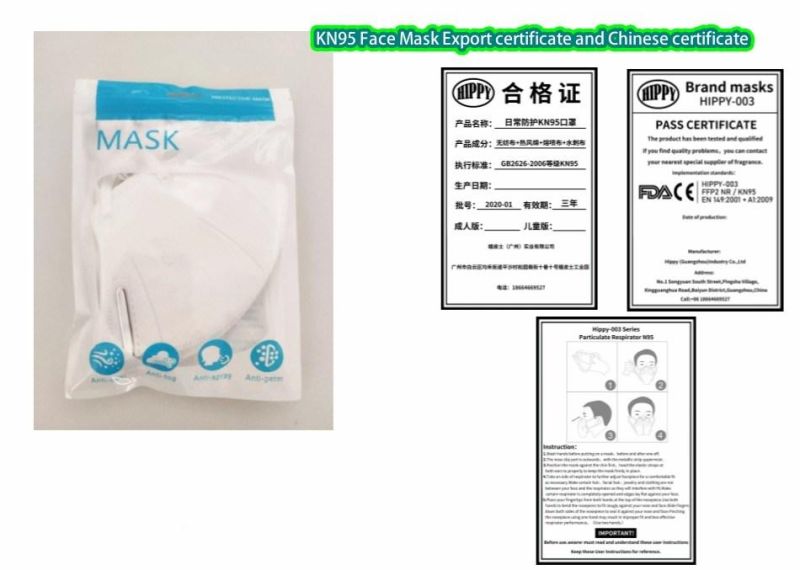 Kn95 Mask Ffp2/ Dust Mask Ffp2/Printed Face Mask for Dust/ Nonwoven Face Mask Kn95