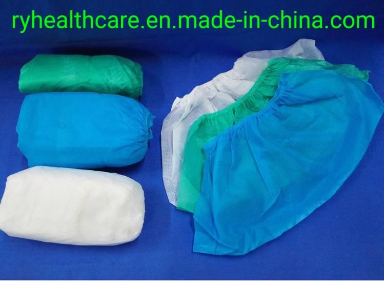 Factory Wholesale Shoe Cover Disposable Blue Non Woven Shoe Cover Waterproof Dustproof Shoe Cover