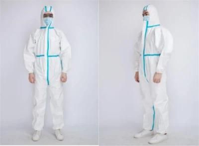 Health Care Workers for Disposable Coverall Gowns One Time Uses Full Body Disposable Coverall Safety Nbc Hazmat Type 5 Protective Suits