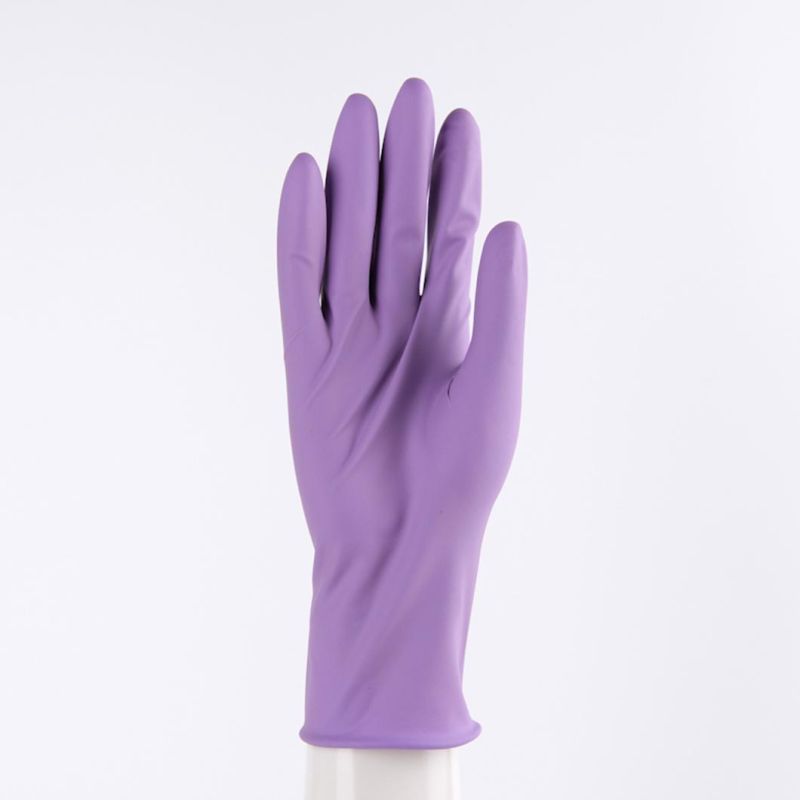 Power Free Non Sterile Food Grade Touch Screen Full Texture Disposable Nitrile Medical Examination Gloves