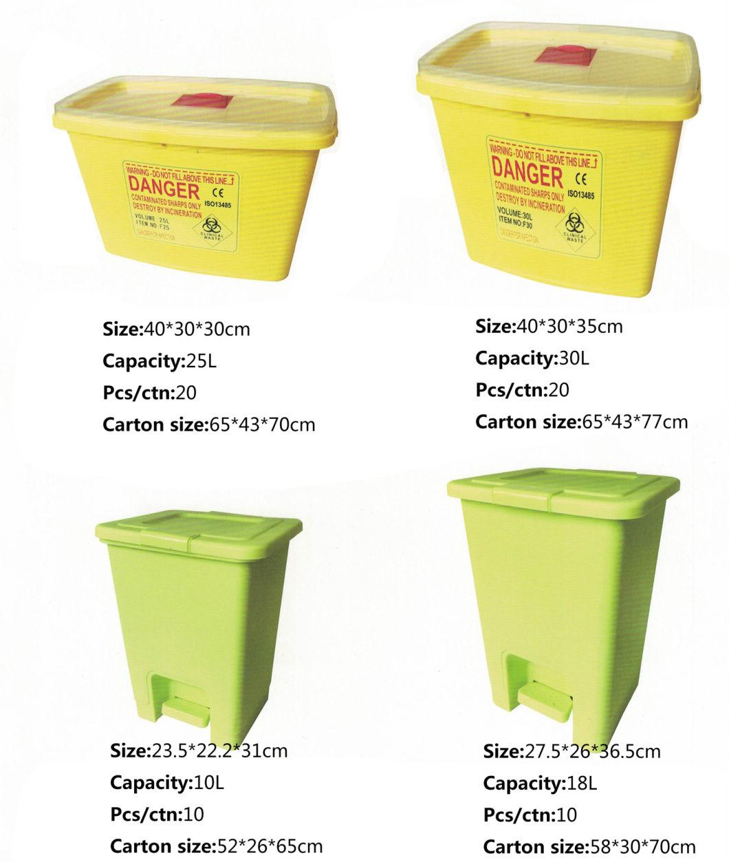 Plastic Sharps Container Biohazard Needle Disposal Waste Box for Infectious Storage