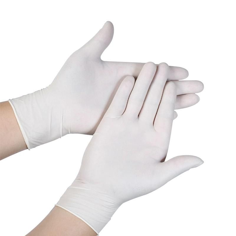 Disposable Latex Examination Gloves White Blue Latex Examination Gloves
