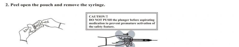 CE/FDA Approved Retractable Safety Syringe 0.3/0.5/1/3/5for Hypodermic Injection