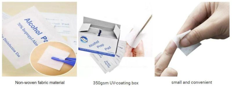 Medical Disposable 70% Isopropyl Nonwoven Alcohol Swabs Alcohol Pads