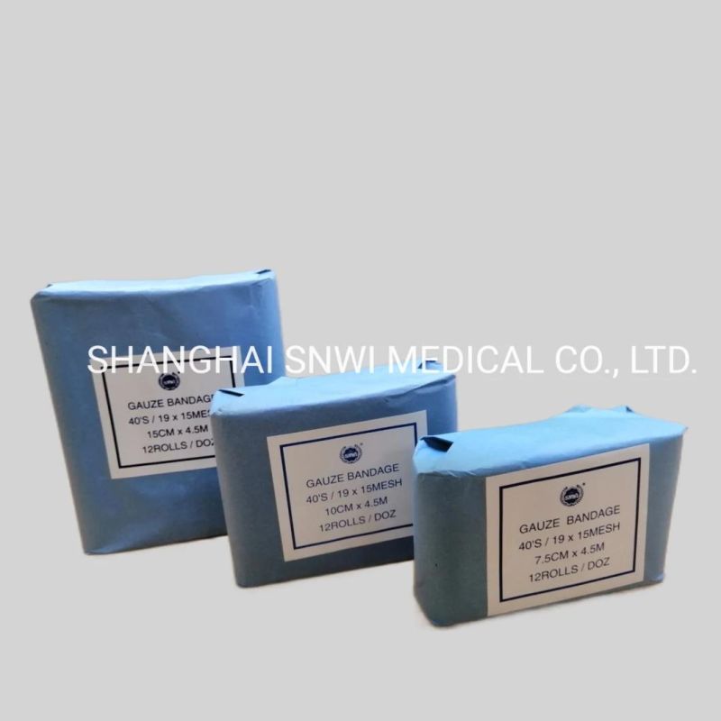 Disposable Medical Supplies Elastic 100% Pure Cotton Crepe Bandages with CE&ISO Certificated