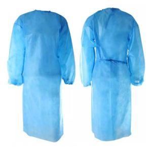 Medical Doctor Gown, Blue Plastic Isolation Gowns, Disposable Isolation Gowns Supplier
