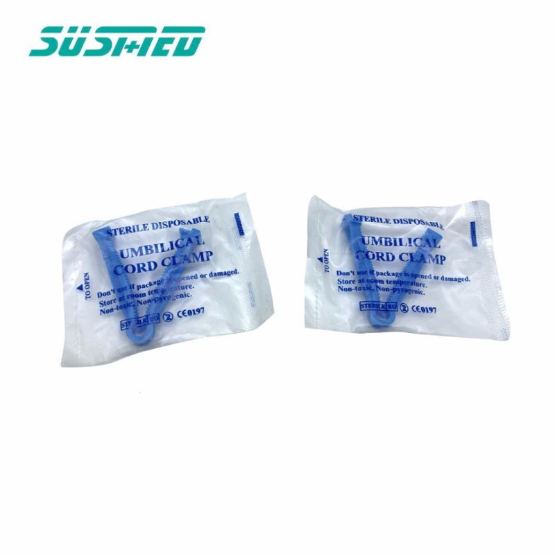 Different Colors Disposable Medical Sterile Plastic Healthy Umbilical Cord Clamp for New Born
