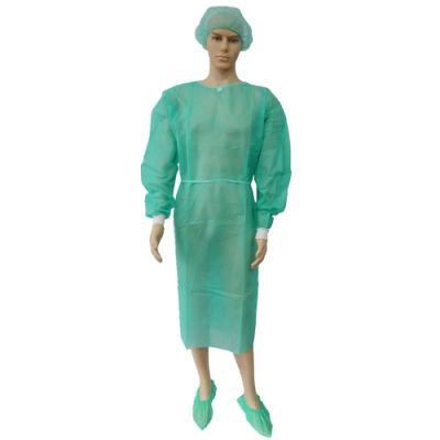 Disposable Isolation Gown Nonwoven PP Knitted Cuff Disposable Isolation Suit Multiple Color Choices