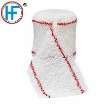 Mdr CE Approved Cleaning Resistant Disposable Hemostasis Red Line Elastic Crepe Bandage