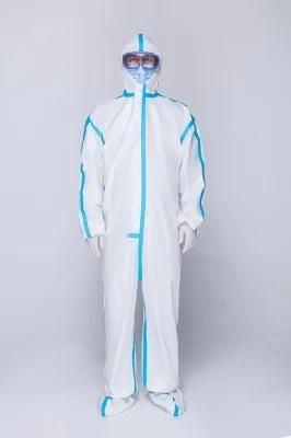 75GSM Sterile Emergency Disposable Protective Coveralls with Shoe Cover