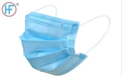 50 PCS Disposable Mask Blue 3-Ply Safety Face Mask Dust Mask Non-Woven Fabrics, Non-Woven Fabric for Personal Health