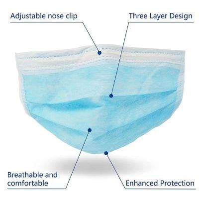Fast Shipping! 3-Ply Non Woven Disposable Face Mask 3 Layers Ear-Loop Anti-Dust Face Masks DHL Free/ Disposable Medical Face Mask