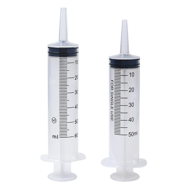 Custom High Quality Flush Plastic Medical Supply Needle Syringe 50ml 60ml
