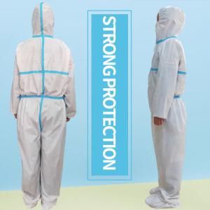 Protective Coverall Clothing Disposable Isolation Suit Protective Gown Clothing with En 13795