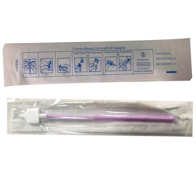 Disposable Medical Sterile Specimen Collection Cervical Sample Swab Brush for Gynecological Examination