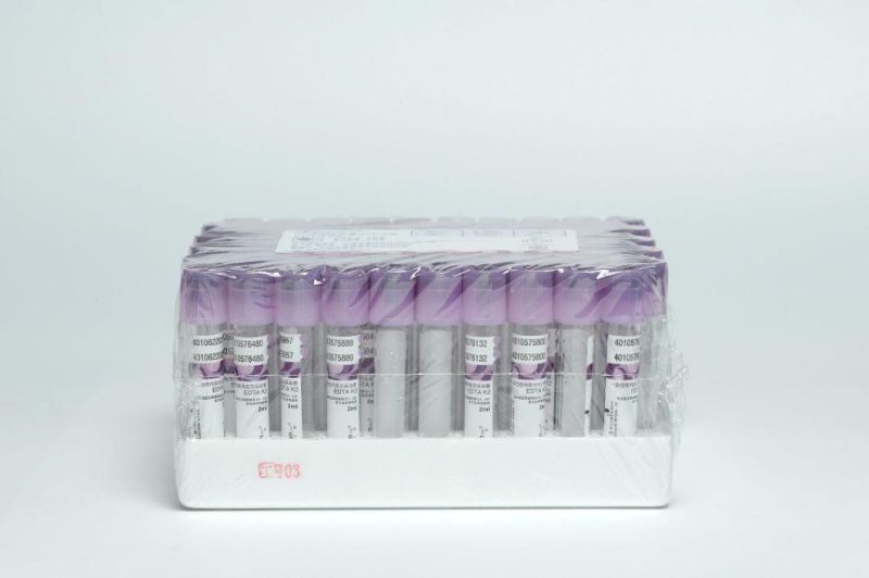 Vacuum Pet Glass Lavender Top EDTA K2 K3 Blood Collection Tube