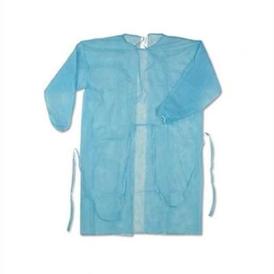 Washable Reusable PE Coated PP 30 GSM Isolation Gown