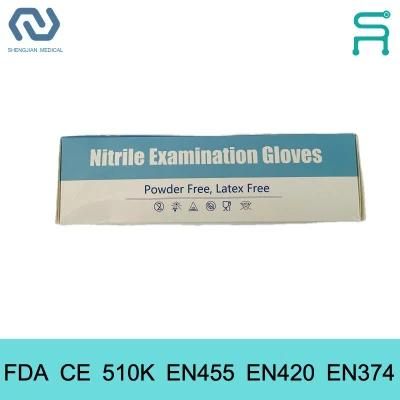 FDA CE Disposable Nitrile Examination Gloves with Free Sample