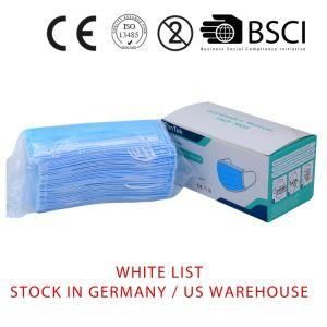 Fast and Free Shipping From German Warehouse CE Certified Disposable Medical Type Iir Surgical Face Masks Bfe 98 Highest Level Earloop Tie on