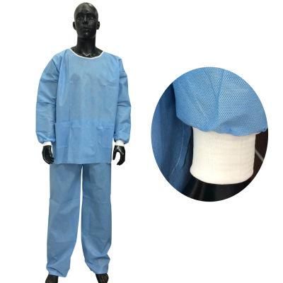 Disposable EU Standard Medical Device Hospital Patient Gown Scrub Suit