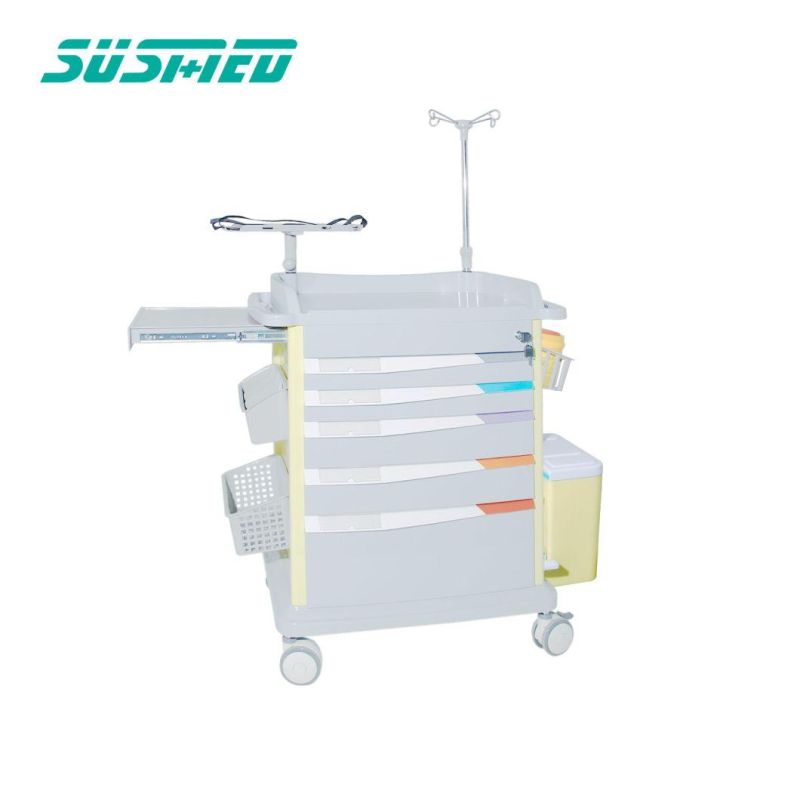 Hospital Treatment Trolley Movable Hand Nursing Cart