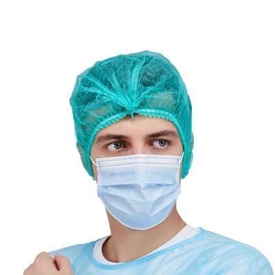 Medical Cleanroom Food Industry PP Nonwoven Disposable Bouffant Cap Clip Cap Mob Hairnet Head Covers