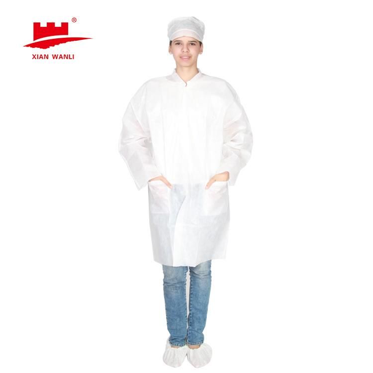 Disposable Lab Coats for Adults with Pockets Durable and Latex-Free White Lab Jackets