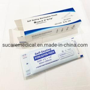 Self Sealing Sterilization Packaging Pouches with Adhesive Tape