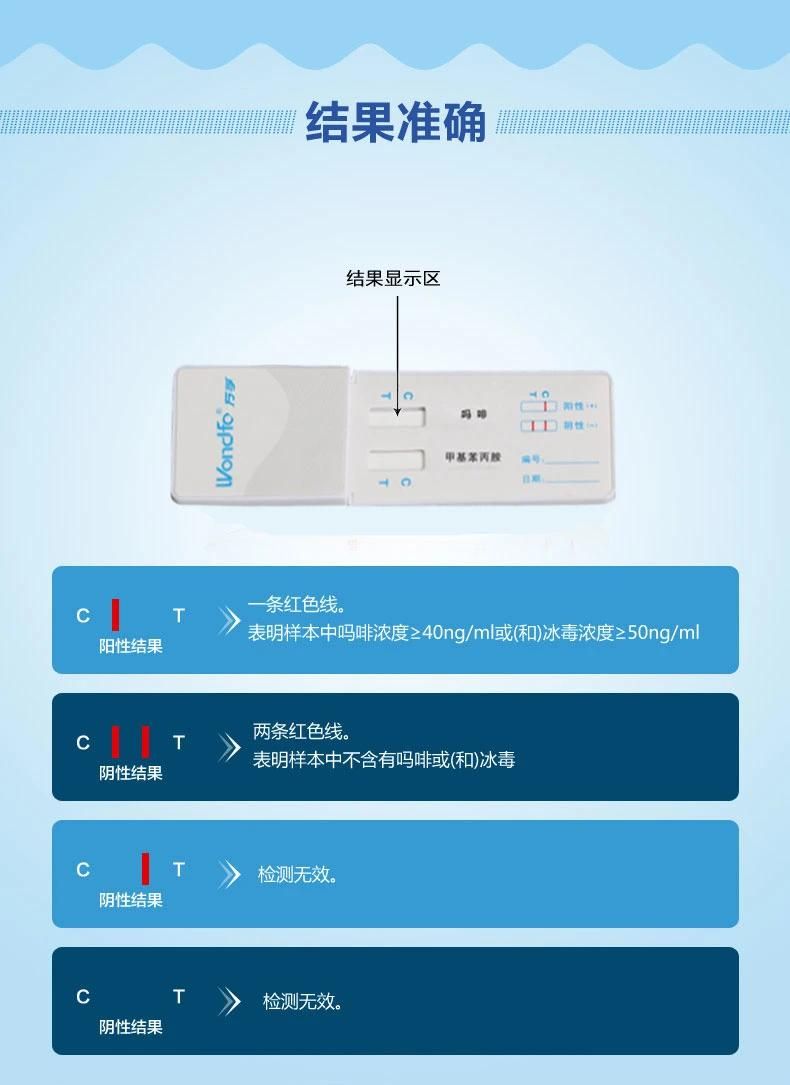 Two-in-One Drug and Urine Test Boardcheck The Drug Urine Test Board to Test The Drug Skating/Morphine Test Reagent Test Strips