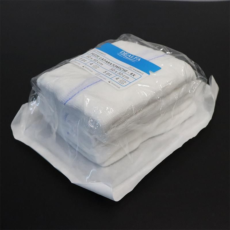 Bluenjoy Hot Selling Cotton Gauze Surgical Lap Sponge for Hospital