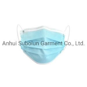 Flat Type Non Woven 3 Ply Medical Face Mask Disposable with Earloop