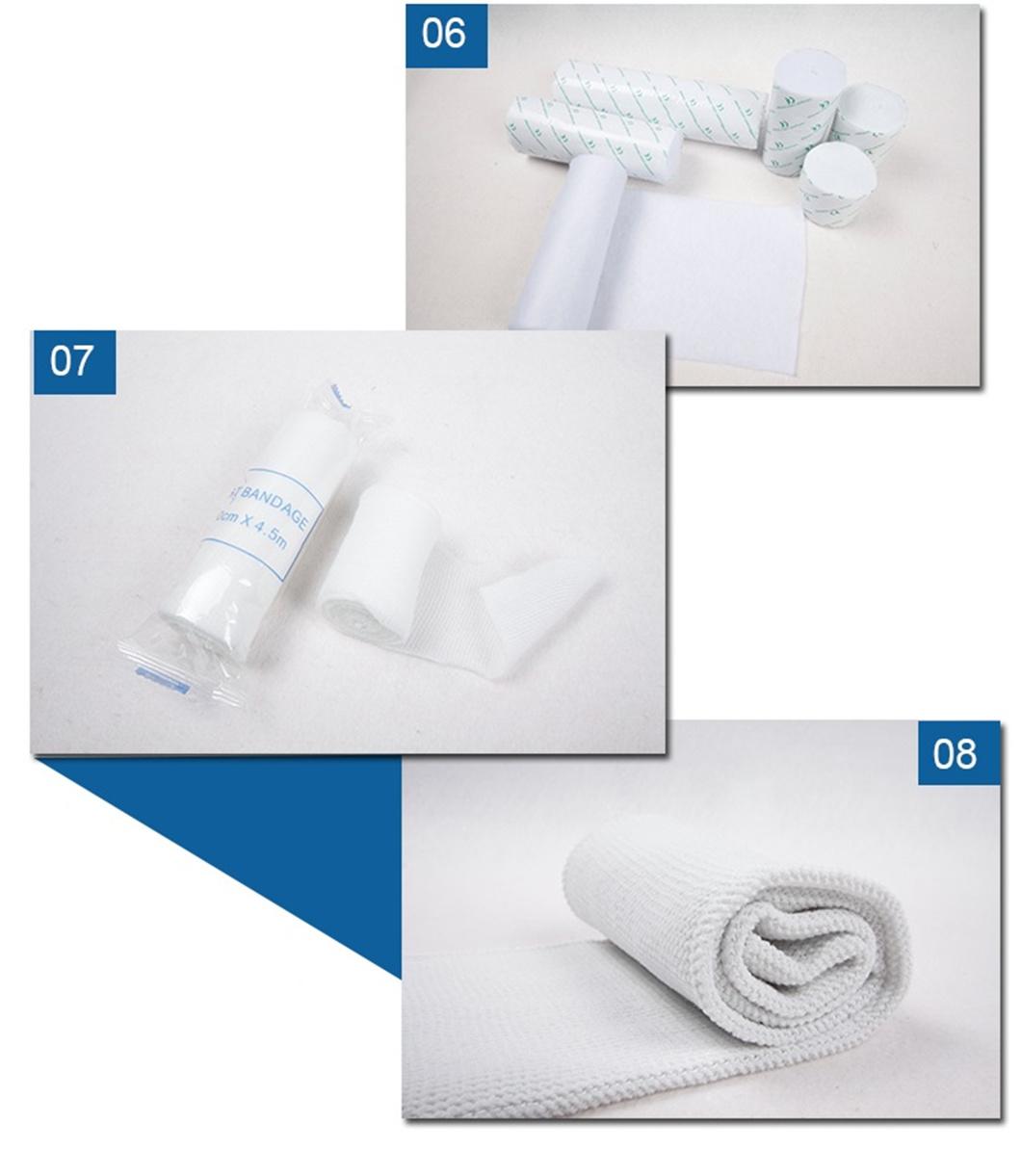 Disposable Medical Elastic Plain Bandages with Spandex with Various Sizes