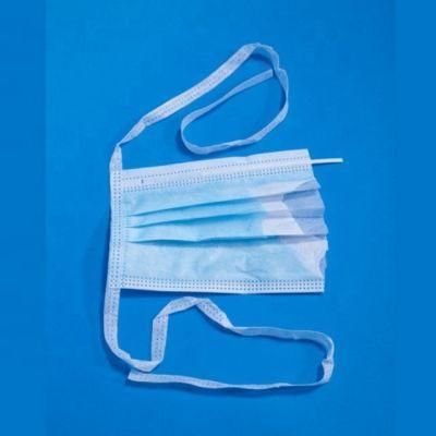 En14683 CE/ISO Type II/Iir 3 Ply Tie-on Tie Back Disposable Bandage Surgical Medical Face Masks with Ties