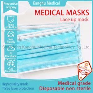 Disposable Medical Lace up Mask/ Three Layer Mask / Type Iir / Mask / Wholesale Mask