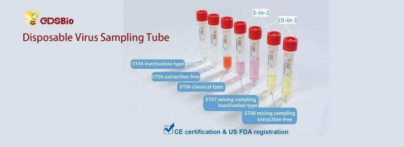 Non-Inactivation Hanks′ Disposable Sampling Tube Virus Transport Medium Vtm
