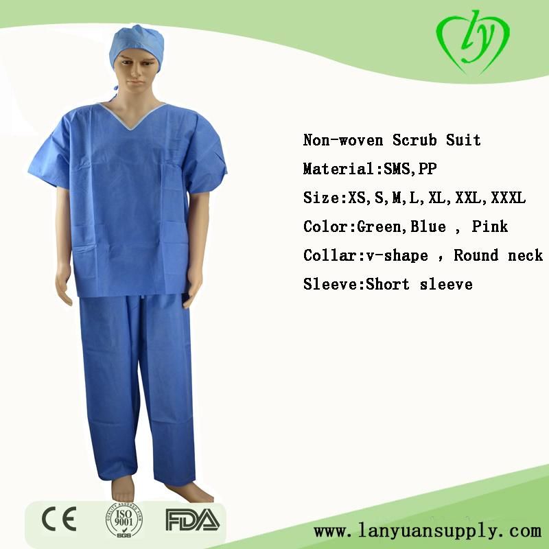 Wholesale Producer Disposable Non Woven Short Sleeves Patient Surgical Isolation Gowns