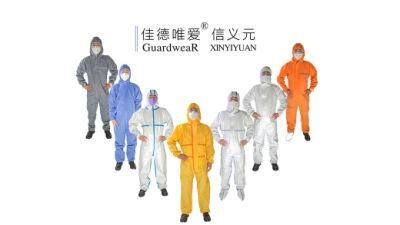 En14126 CE Type 5b/6b European Standard Disposable PPE Coveralls for Doctor Body Protection