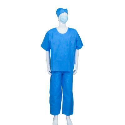 Medical Use SMS Material Shirt and Pants Disposable Hospital Use Anti-Bacterial Scrub Suit