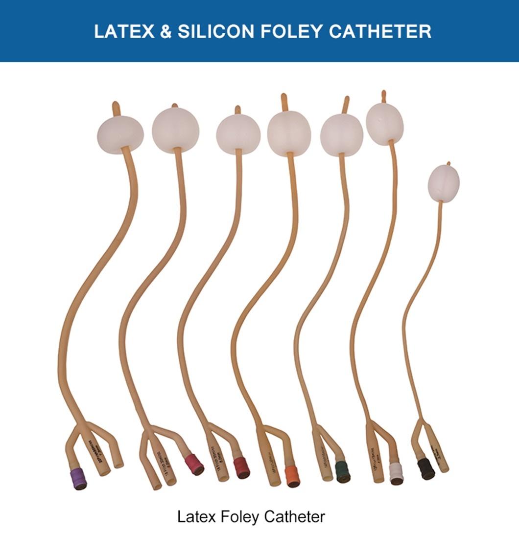 Medical Surgical Latex Foley Catheter Two Ways or Three Ways with Balloon