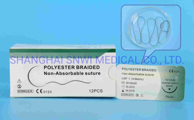 Medical Supply Absorbent Surgical Suture Nylon with Needle for Hospital Use