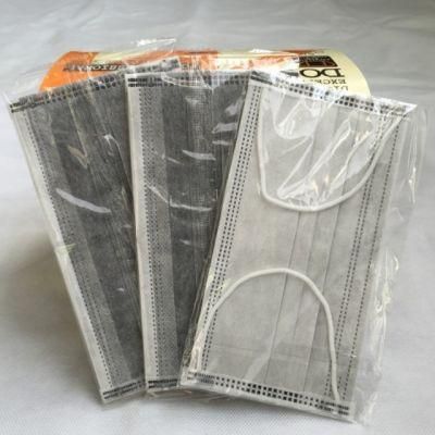 Disposable Non Woven 4 Ply Face Masks Earloop Active Carbon Daily