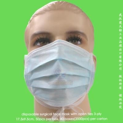 Disposable PP Surgeon Face Mask with Head Ties