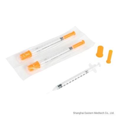 Plastic 0.5ml ISO Standard Medical Grade Disposable Devices 1ml Vaccine Syringe