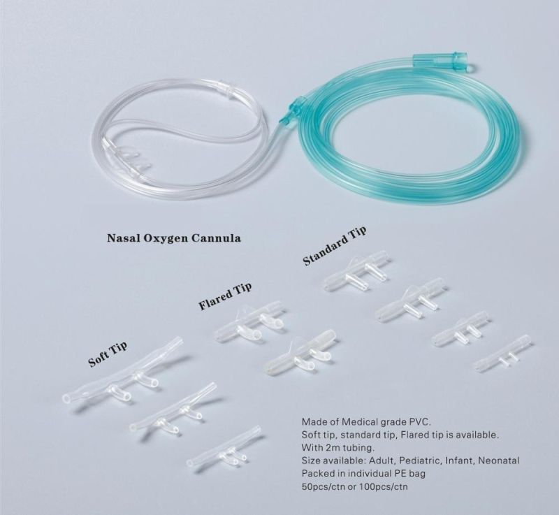 Medical Soft Adult Pediatric Neonate Oxygen Cannula Nasal Cannula