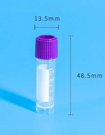 External Thread Self Standing 1.8ml Cryogenic Vial Cryovial Cryo Tubes