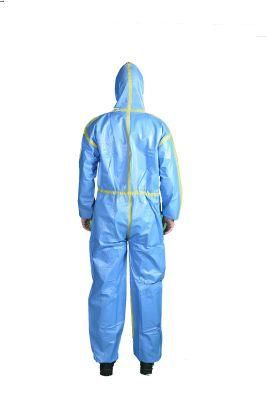 Disposable Type 5/6 Protective Coverall Suit with Tapes Seams and Hood